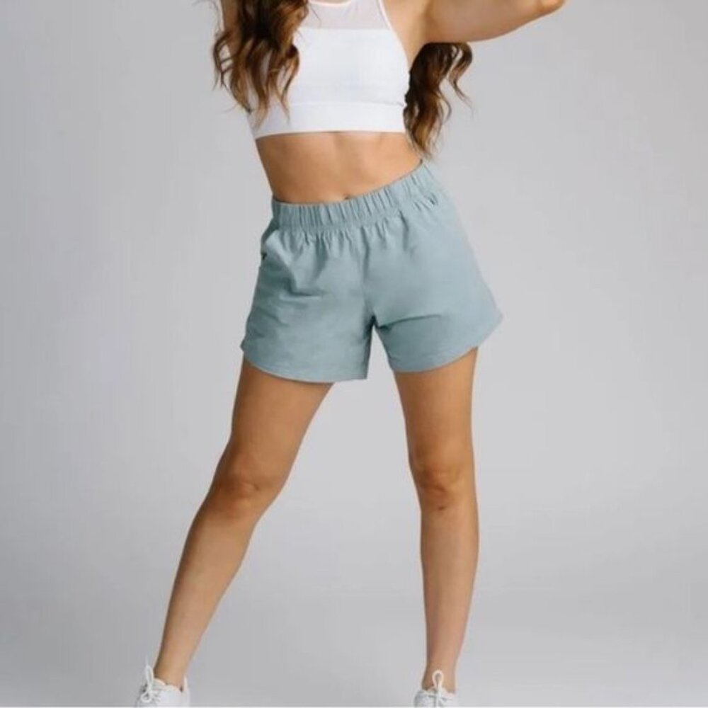 ZYIA Active Women's Beach Glass Range Shorts in Light Blue